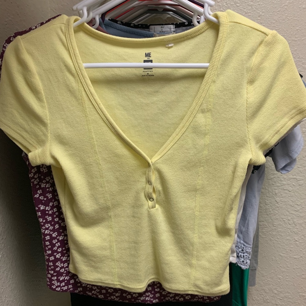 PACSUN Yellow crop top